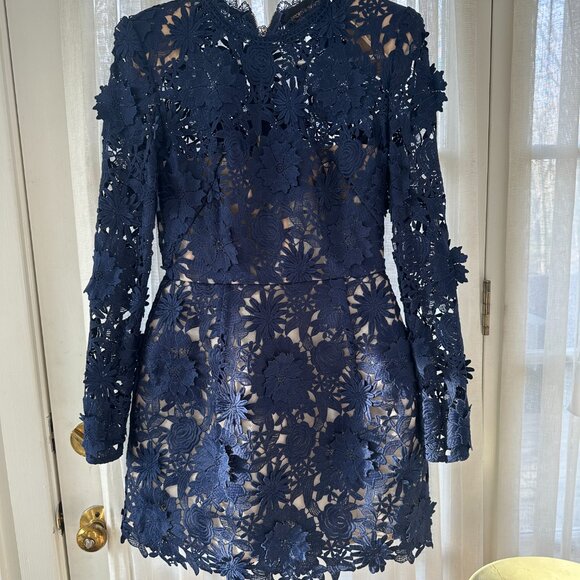 Bronx and Banco "Maia" lace mini dress appliqué - Picture 2 of 4